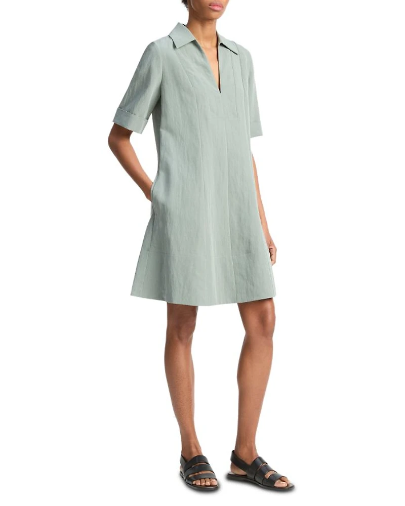 Short Sleeve A Line Dress