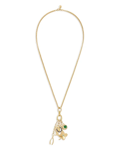 Roxanne Assoulin Buona Fortuna Multi Charm Pendant Necklace, 19