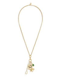 Roxanne Assoulin Buona Fortuna Multi Charm Pendant Necklace, 19