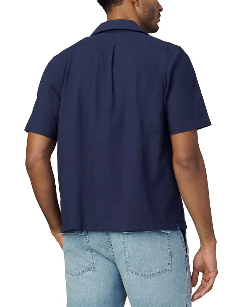 Seersucker Regular Fit Camp Shirt