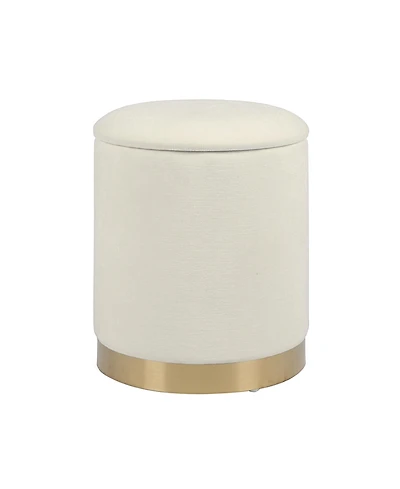 Tov Furniture Zoe Round Storage Ottoman