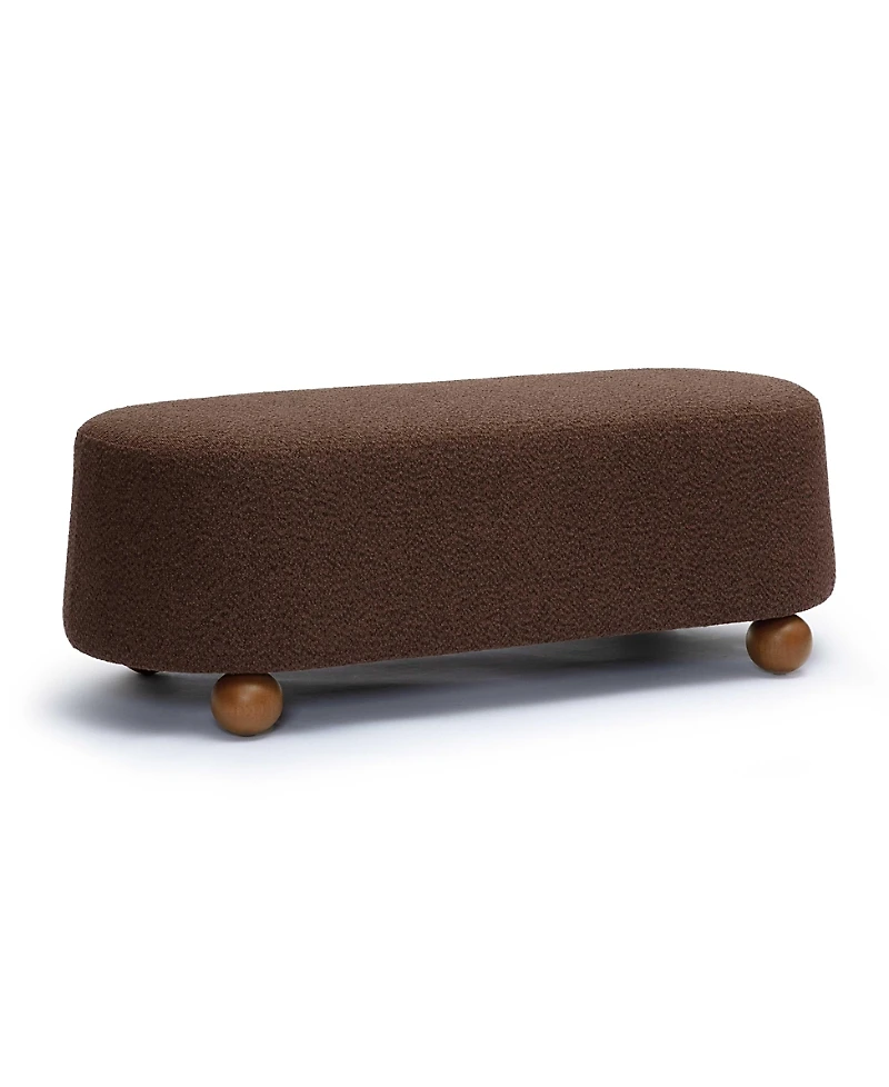 Tov Furniture Jaine Boucle Large Ottoman