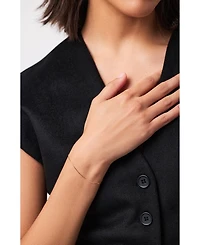 Solid Gold Silk Chain Bracelet