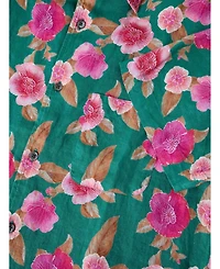 Morgan Floral Print Linen Short Sleeve Shirt