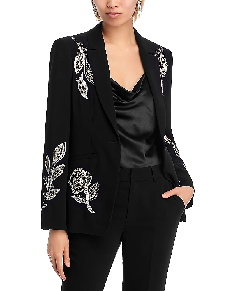 Cinq a Sept Karlie Metallic Paisley Blazer