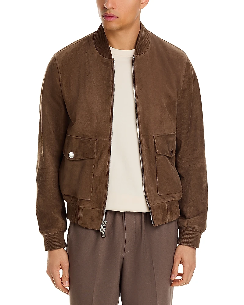 Michael Kors Suede Bomber Jacket