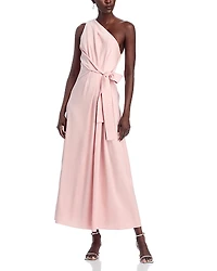 Ungaro Genna Tie Waist One Shoulder Dress