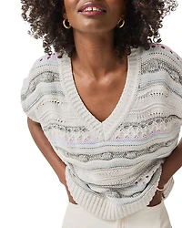 Brynna Striped Sweater Poncho