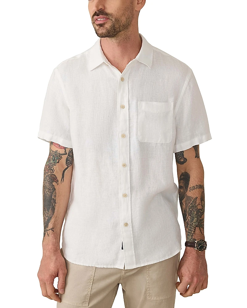 Faherty Short Sleeve Palma Linen Shirt