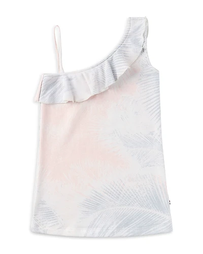 Sol Angeles Girls' One Shoulder Mini Ruffle Cotton Dress - Little Kid, Big Kid