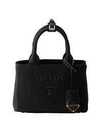 Prada Jardiniere Mini Cotton Canvas Handbag