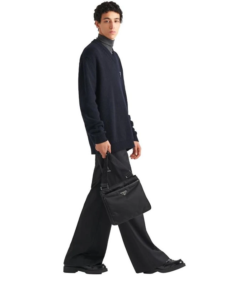 Re-Nylon and Saffiano Shoulder Bag