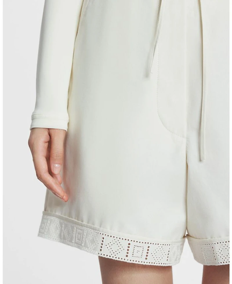 Women's Cotton Peplum Shorts