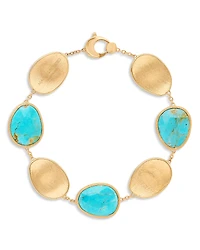 Marco Bicego 18K Yellow Gold Lunaria Turquoise Bracelet