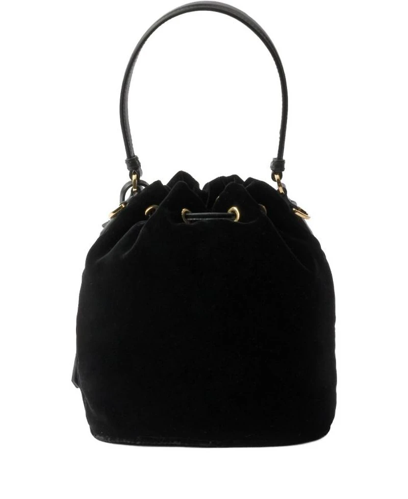Velvet Mini-Bag with Nappa Leather Details