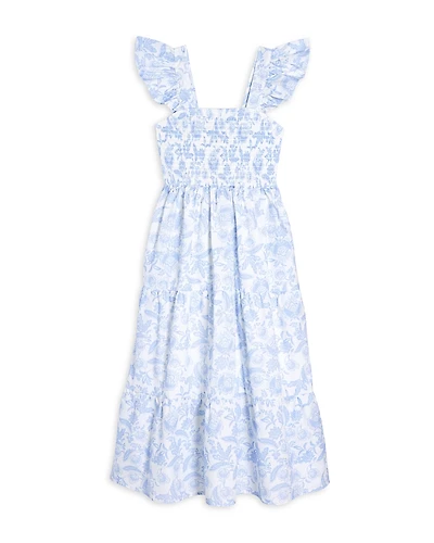 Aqua Girls' Poplin Print Dress - Little Kid