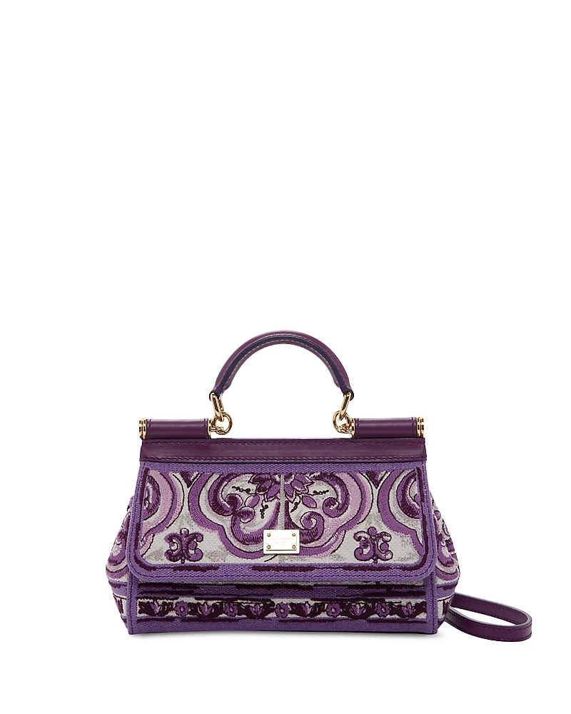 Dolce & Gabbana Tapestry Top Handle Bag
