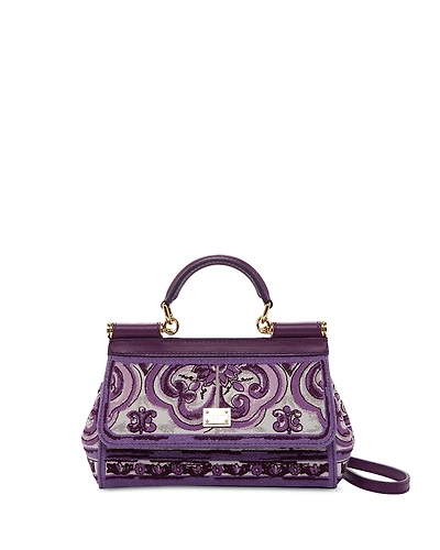 Dolce & Gabbana Tapestry Top Handle Bag