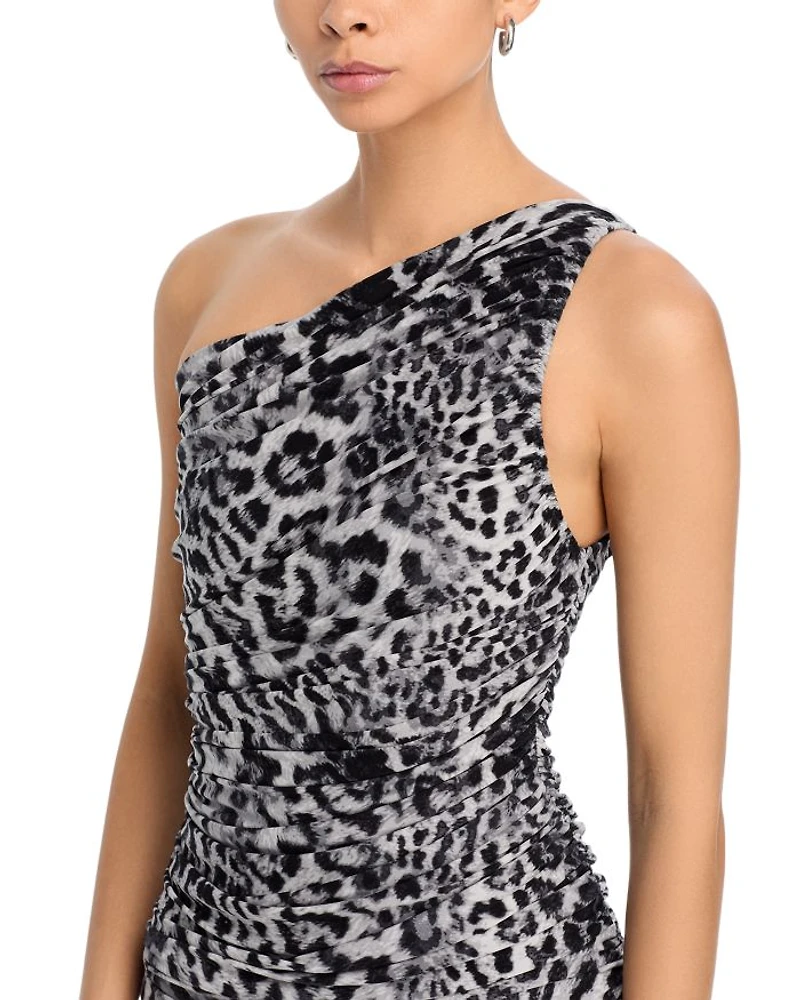 Diana Printed Asymmetric Gown