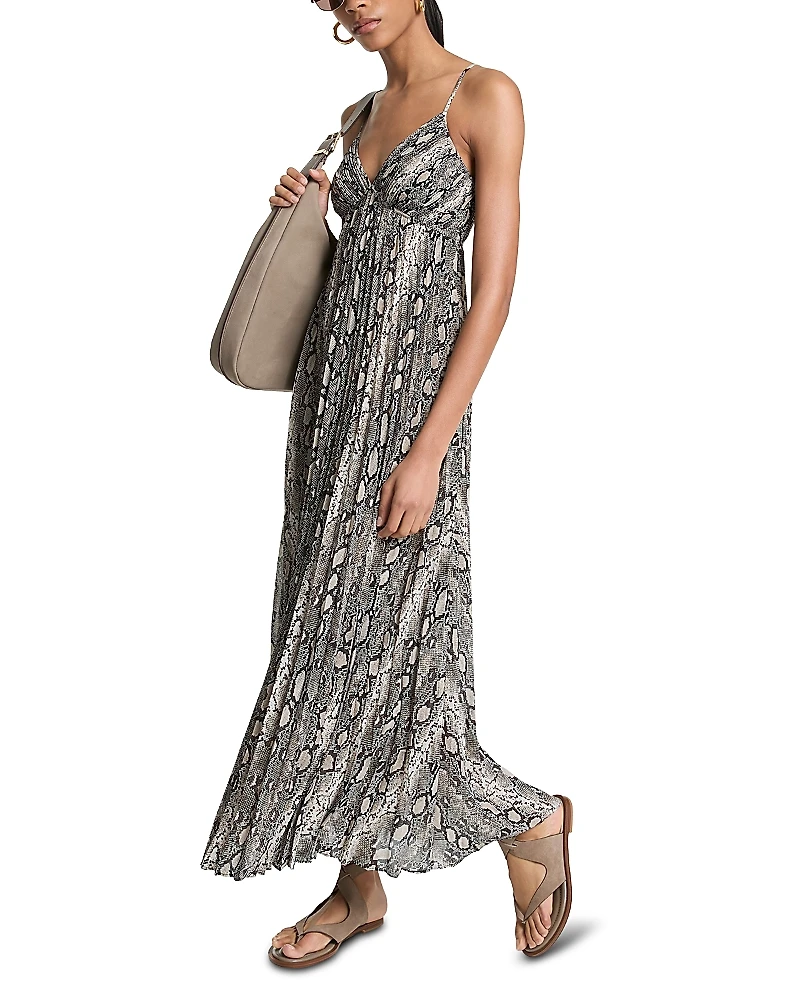 Michael Kors Maxi Pleat Slip Dress