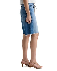 Hattie Cinched High Rise Bermuda Jean Shorts Sweetwater