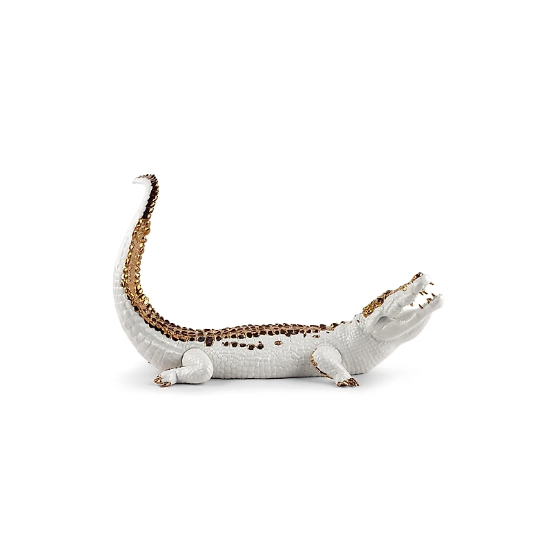 Lladro Crocodile Sculpture
