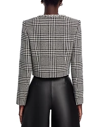 Houndstooth Crystal Trim Jacket