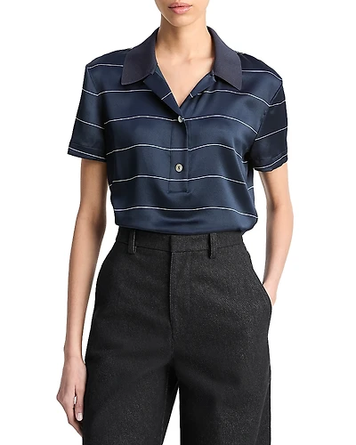 Vince Silk Polo Shirt