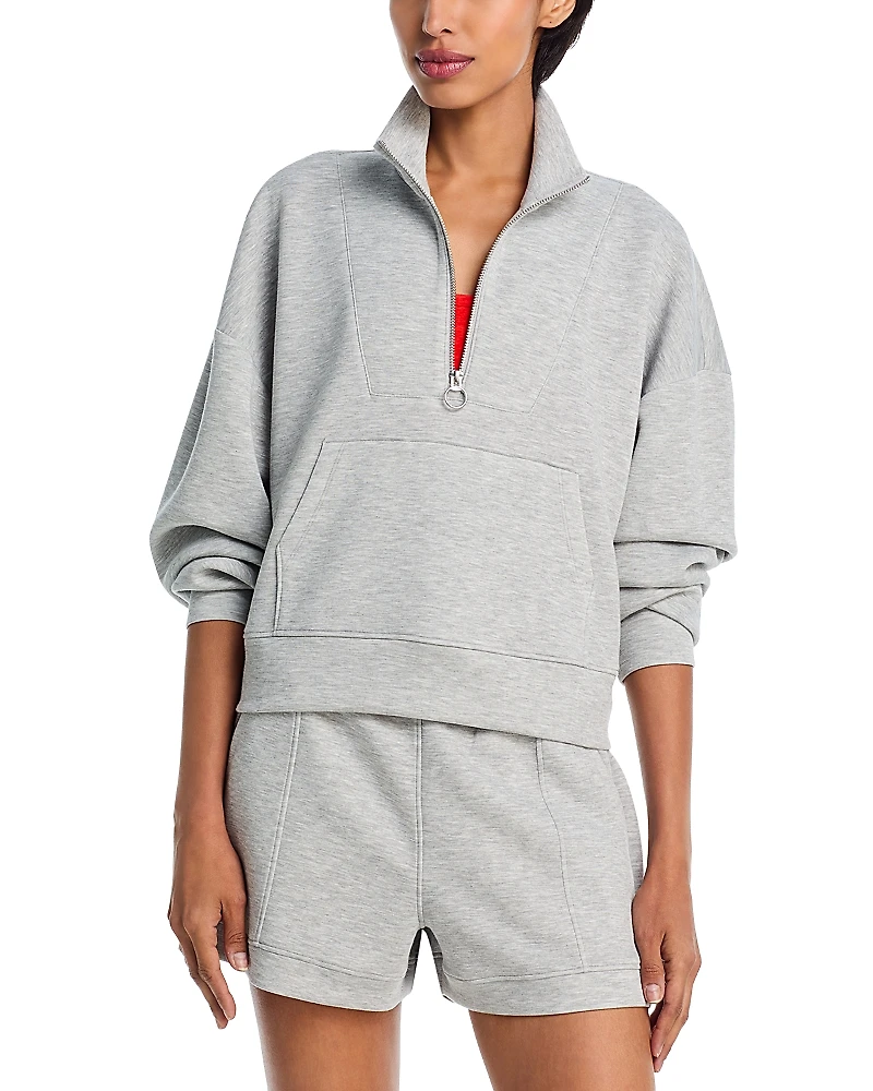 Aqua Athletics Long Sleeve Cropped Pullover Sweatshirt - Exclusive