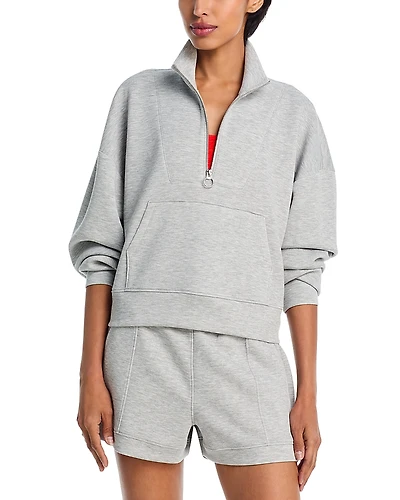 Aqua Athletics Long Sleeve Cropped Pullover Sweatshirt - Exclusive