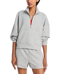 Aqua Athletics Long Sleeve Cropped Pullover Sweatshirt - Exclusive