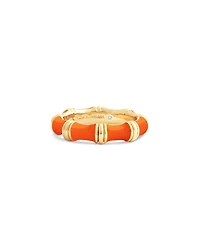 Orange Bamboo Band Ring