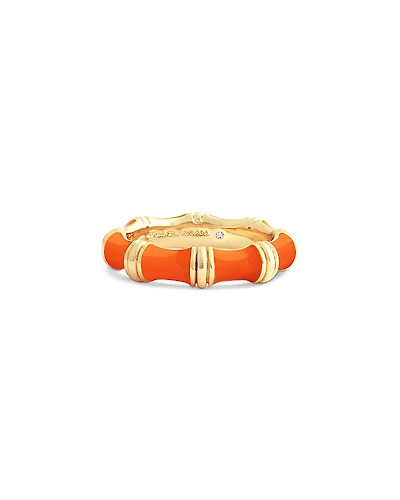 Anabel Aram Orange Bamboo Band Ring