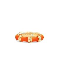 Anabel Aram Orange Bamboo Band Ring