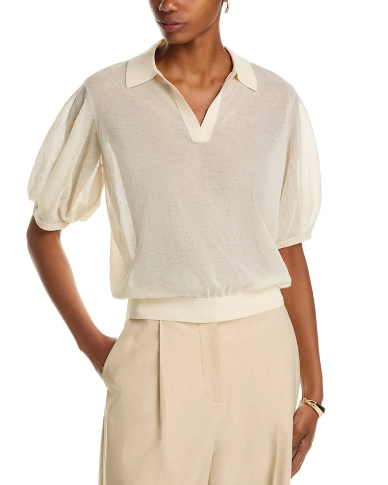 Blouson Polo Sheer Crepe