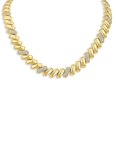 Kenneth Jay Lane Pave Chunky Link Collar Necklace, 16