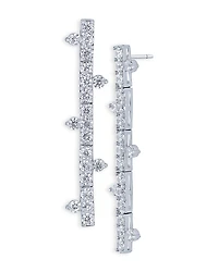Kenneth Jay Lane Cubic Zirconia Bar Linear Drop Earrings