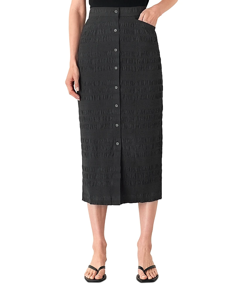 Whistles Sienna Plisse Midi Skirt