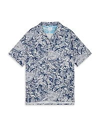 Ps Paul Smith Printed Short Sleeve Camp Shirt
