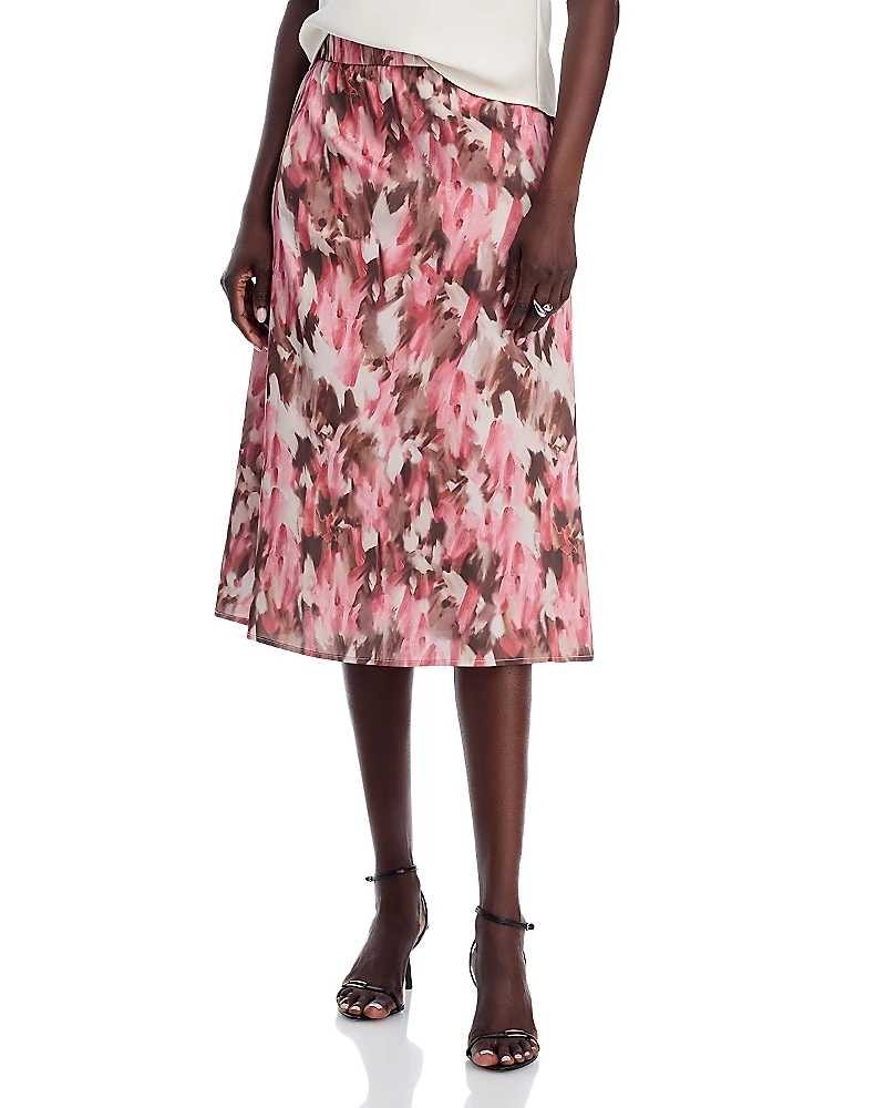 Misook Printed A Line Skirt