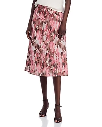 Misook Printed A Line Skirt