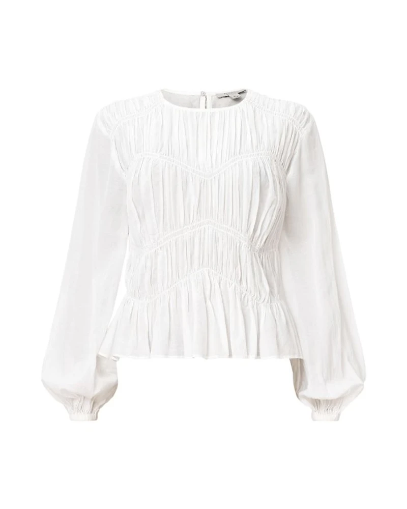 Melani Smocked Peplum Top