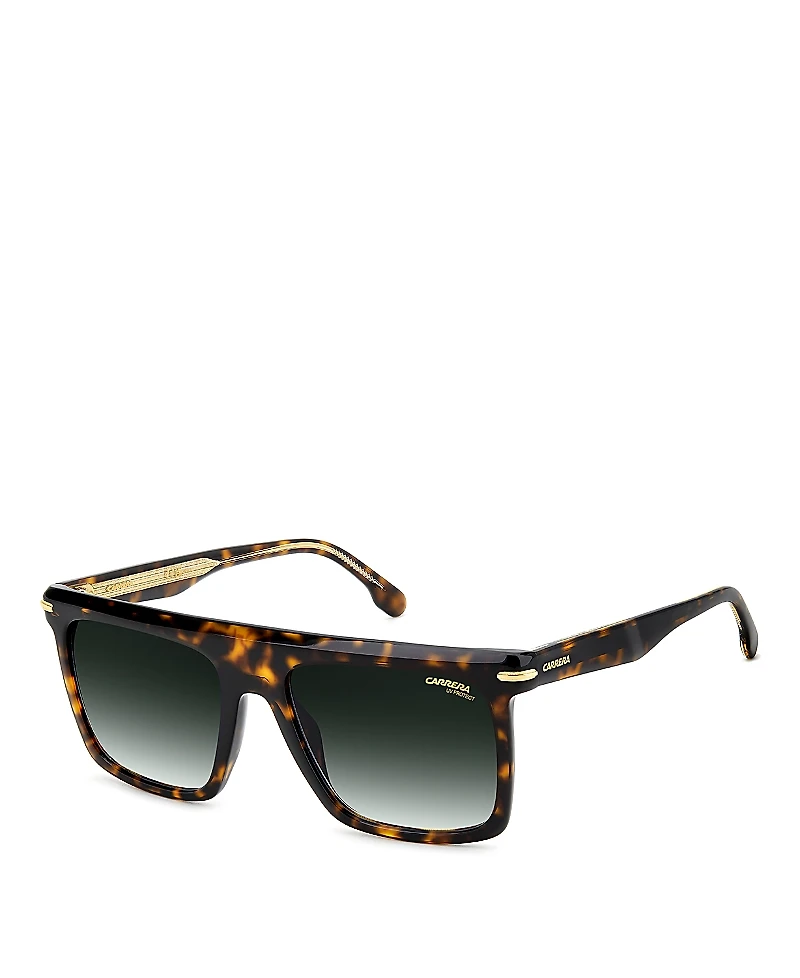 Carrera Rectangle Flat Top Sunglasses, 56mm