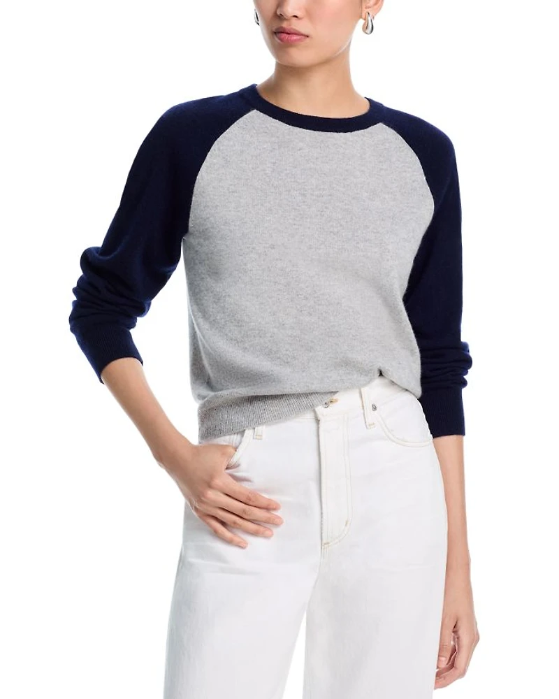 Raglan Cashmere Crewneck Sweater