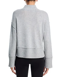 Boxy Mock Neck Cashmere Sweater - Exclusive