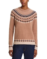 C by Bloomingdale's Cashmere Fairisle Crewneck Sweater