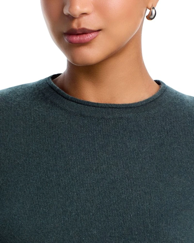 Rolled Edge Cashmere Sweater