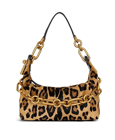 Balmain Sync Medium Leopard Print Leather Bag