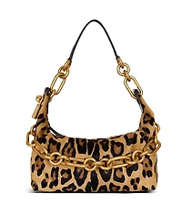 Balmain Sync Medium Leopard Print Leather Bag