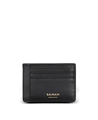 Balmain Anthem Calfskin Leather Card Holder